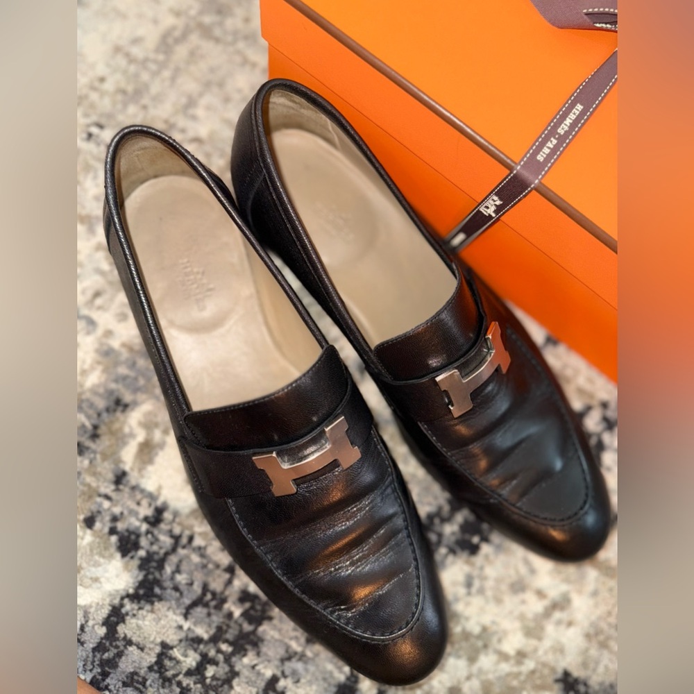 Hermes Men's Paris Loafers Wide size 45